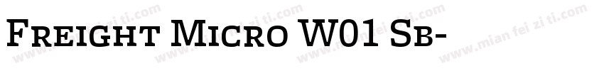 Freight Micro W01 Sb字体转换